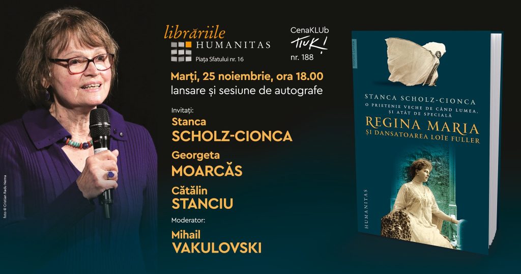 Regina Maria şi dansatoarea Loïe Fuller de Stanca Scholz‑Cionca @ Librăria Humanitas Brașov