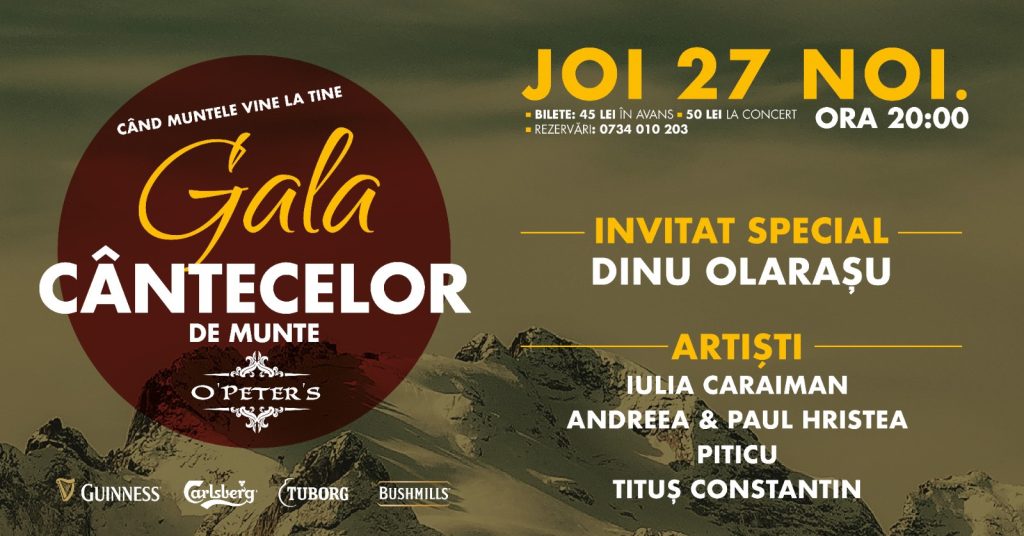 Gala Cântecelor de Munte @ O’Peter’s Irish Pub Brașov