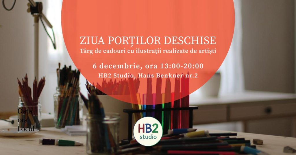 Ziua Porților Deschise – Târg de Cadouri cu Ilustrații realizate de Artiști @ HB2Studio