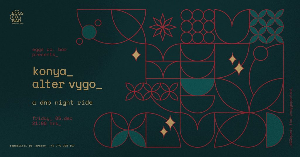 A DNB Night Ride – Konya & Alter Vygo @ Eggs Co. Bar