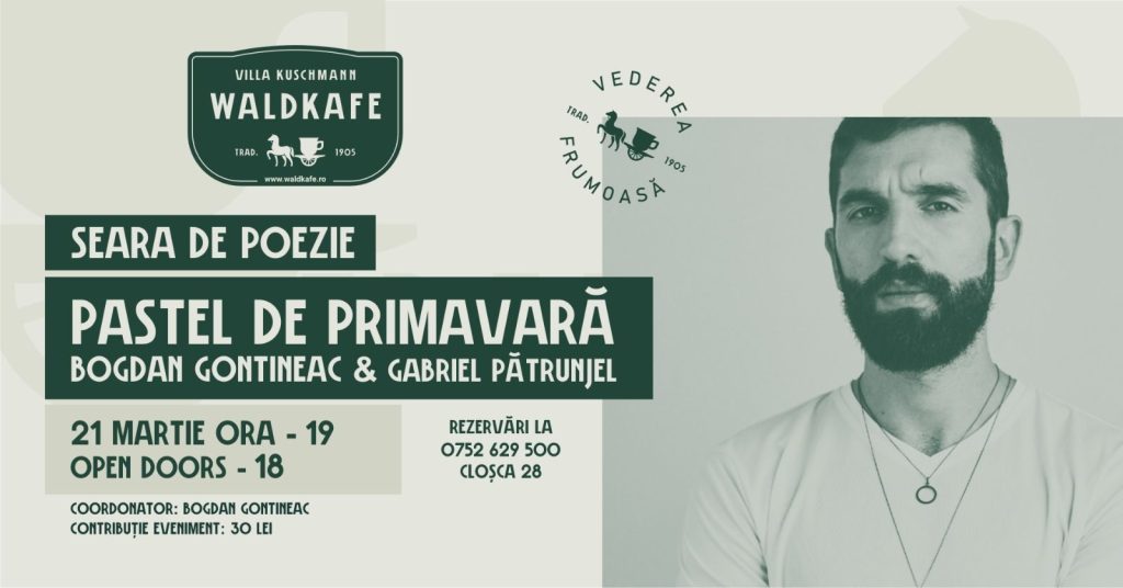 Seară de Poezie – Pastel de Primăvară: Bogdan Gontineac & Gabriel Pătrunjel @ Waldkafe