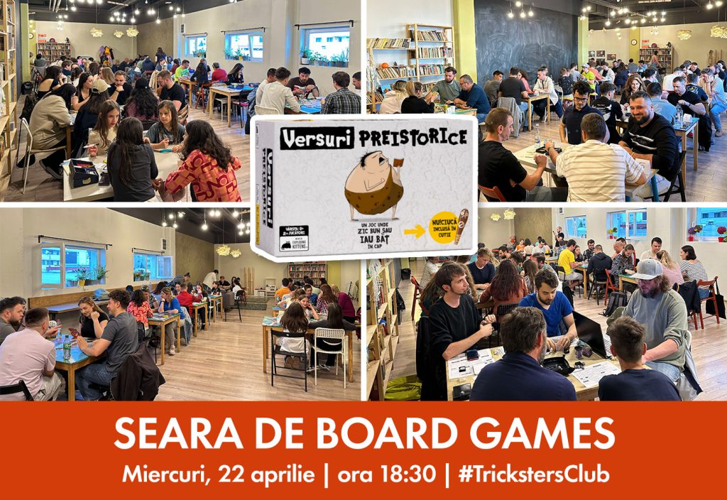 Seara de board games – Versuri preistorice aka Poetry for Neanderthals @ Magnolia Brașov