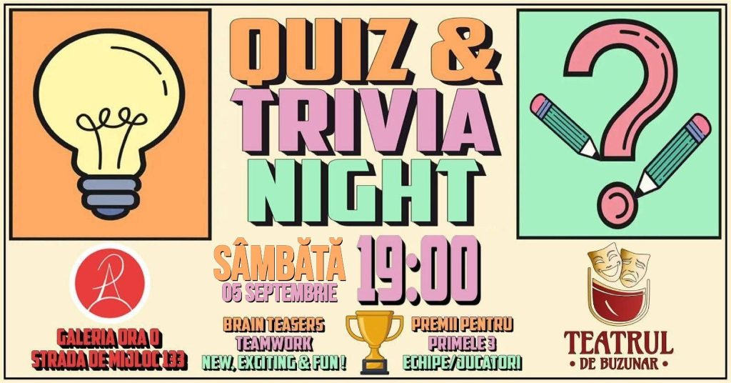 Quiz & Trivia Night | There is no return to the school of life